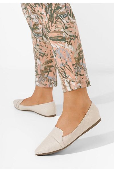 B T Shoes Balerini cu varf ascutit Auletta bej