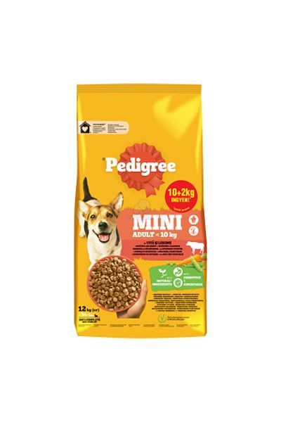 Pedigree Adult Dog Mini cu carne de vita si legume, 12 kg
