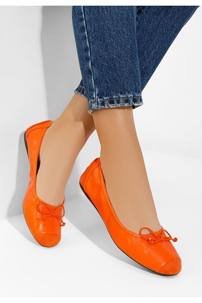 B T Shoes Balerini dama Amania V2 portocalii
