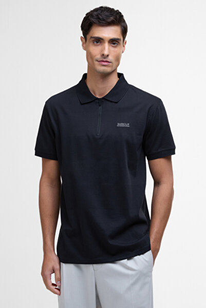 Barbour B.Intl Chapter Jacquard Texture Polo Yaka BK11 Black
