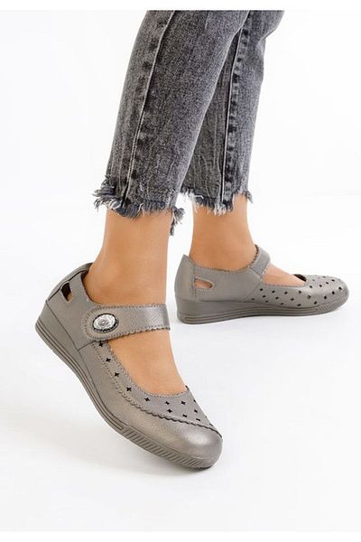 B T Shoes Balerini dama Andronia Gri