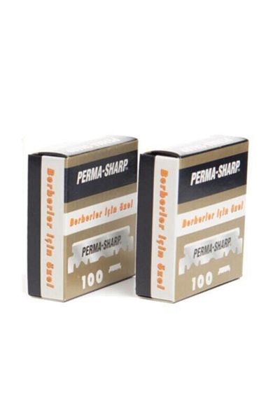 Permasharp Half 100 Pieces Barber Razor Set of 2