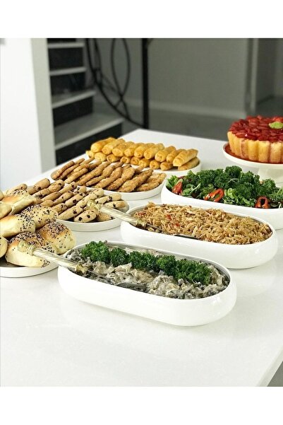 KESEN ZÜCCACİYE Bianca Perla 6 Lı Meze & Sunum Tabağı Takımı