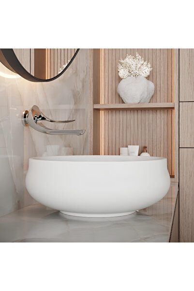 Creavit Gordo Oval Beyaz Deliksiz Lavabo 40 Cm GO140