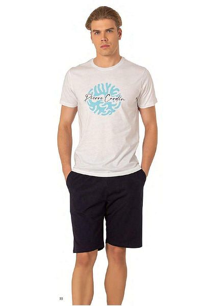 Pierre Cardin 6074 Ανδρικό κοστούμι πιτζάμα με κοντομάνικο σορτς