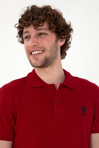 U.S. Polo Assn. Ανδρικό μπλουζάκι Slim Fit Polo Collar Claret Red Basic 50298041-VR014