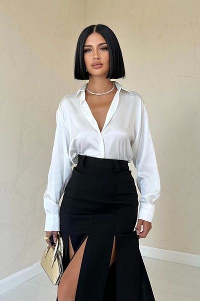 Butik Black Slit Skirt