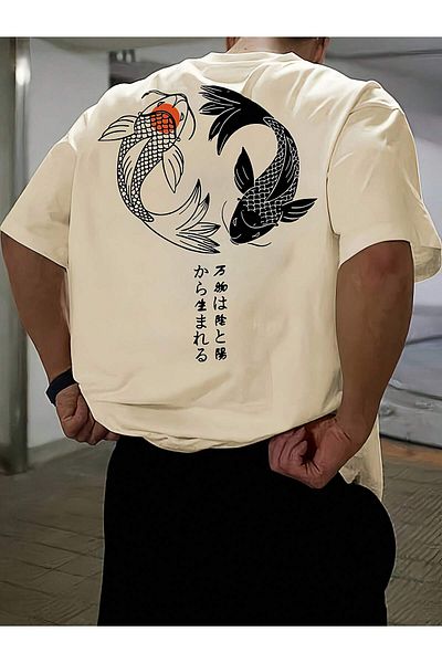 aynewmoda Men's t-shirt |   Stylish fish pattern design