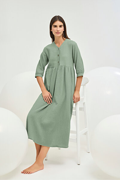 Sevim 16825 KADIN YARIM PATLI ELBİSE