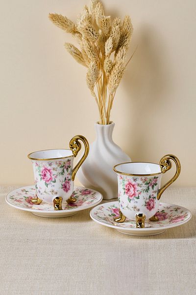 Perotti Porcelain Color Flower 2 Personality Coffee Cup