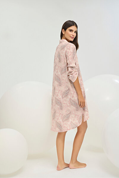 Sevim 16340 ЖІНОЧА КОРОТКА НІЧНА СУКНЯ З ГУДЗИКАМИ