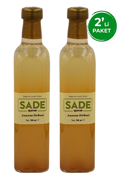 Sade Organik Ananas Sirkesi 500 ml 2'li Paket