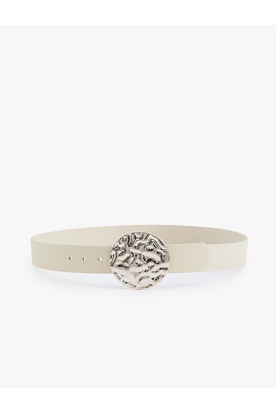 Koton Faux Leather Belt - Metal Buckle Detail