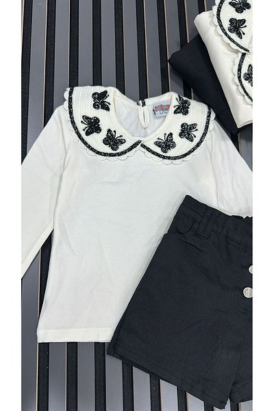 JELİBOOM GIRL'S JEANS SHORTS SUIT