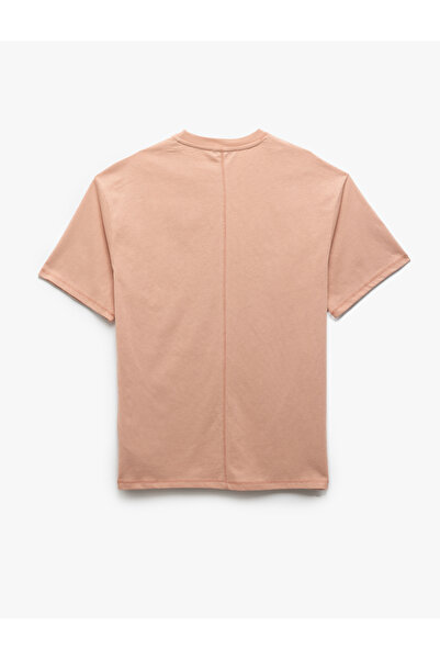 Koton Pamuklu Kısa Kollu Bisiklet Yaka Çiçek Baskılı Oversize Tişört