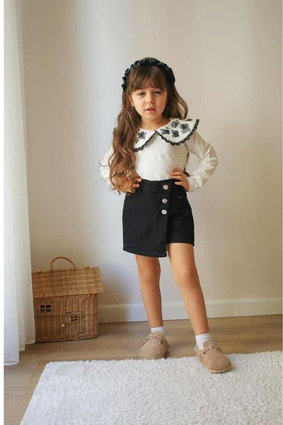 JELİBOOM GIRL'S JEANS SHORTS SUIT