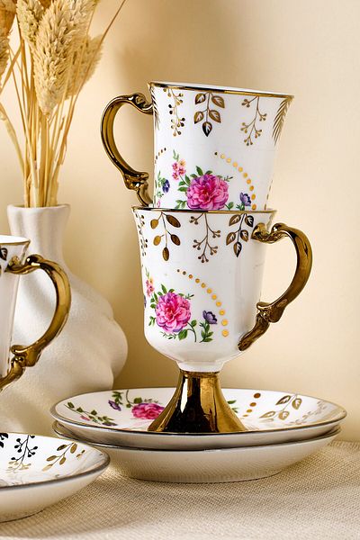 Perotti Porcelain English Sachet 6 Personality Coffee Cup