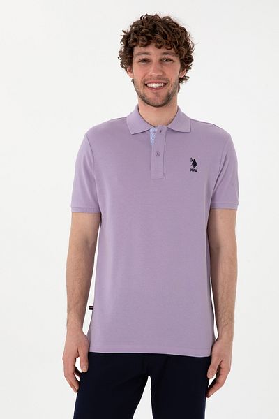 U.S. Polo Assn. Men's Regular Fit Polo Neck Lilac Basic T-Shirt 50298031 -Vr034