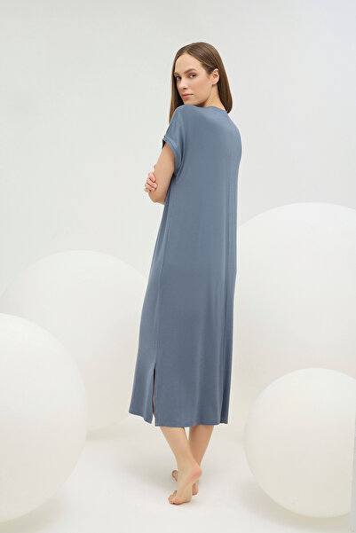 Sevim 16670 ΓΥΝΑΙΚΕΙΟ ΜΑΚΡΥ ΝΥΧΤΙΝΟ ΜΕ ΣΤΑΜΑΤΗ