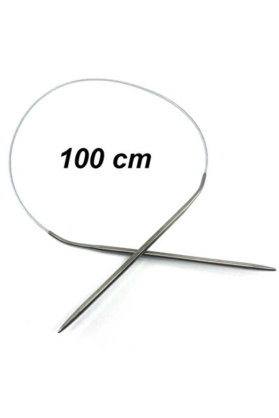 Prestij Boncuk 13 Adet Çelik Telli Misinalı Örgü Şişi 100 cm Set Tüm Numaralar