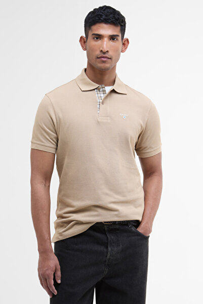 Barbour Tartan Pique Polo Yaka ST17 Washed Stone