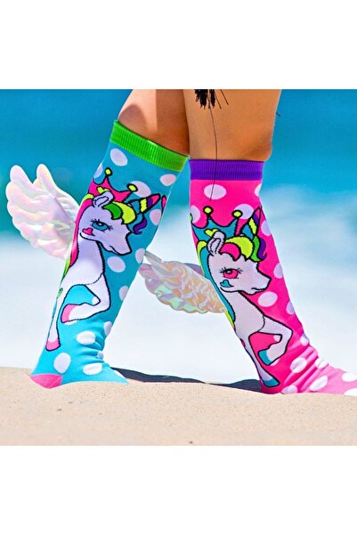 MADMIA Șosete lungi colorate pentru fete Flying Unicorn 6-99 ani