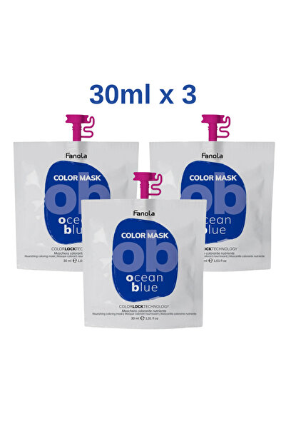 Fanola Color Mask Renklendirici Maske 30ml X 3 Ocean Blue (OKYANUS MAVİ)