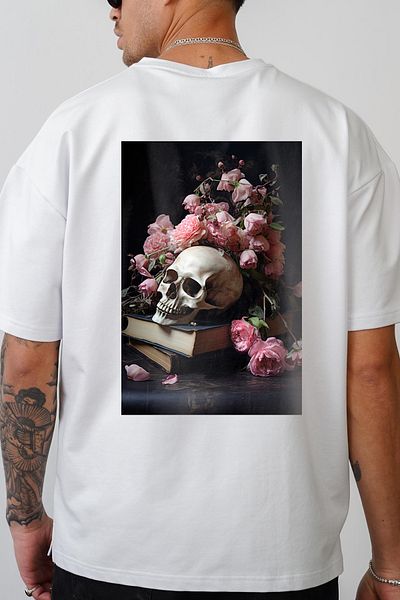 Butik Trend We Front and Back Printed Crew Neck Oversize Fit Unisex T-Shirt