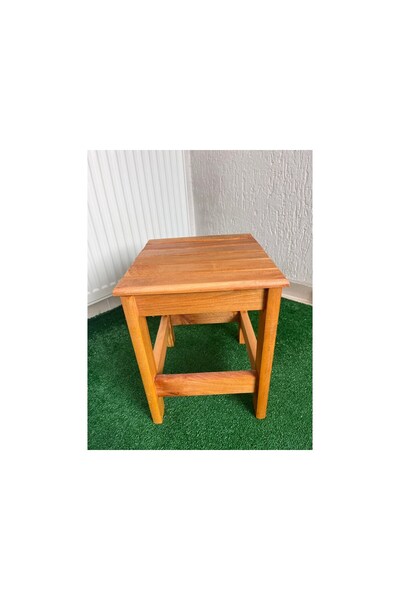 ERBAYLAR POLYESTER Tabure Kayın Ağacından 37 cm Yükseklik