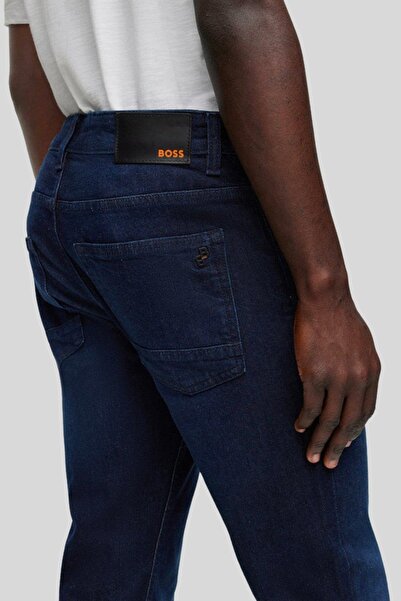 BOSS Slim Fit Normal Bel Erkek Jean Pantolon Mavi