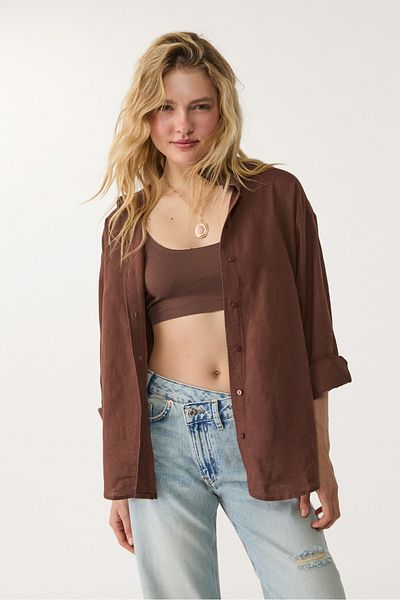 Stradivarius Linen blend shirt