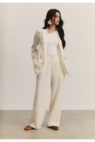 Stradivarius Striped Semi-sheer Trousers Limited Edition