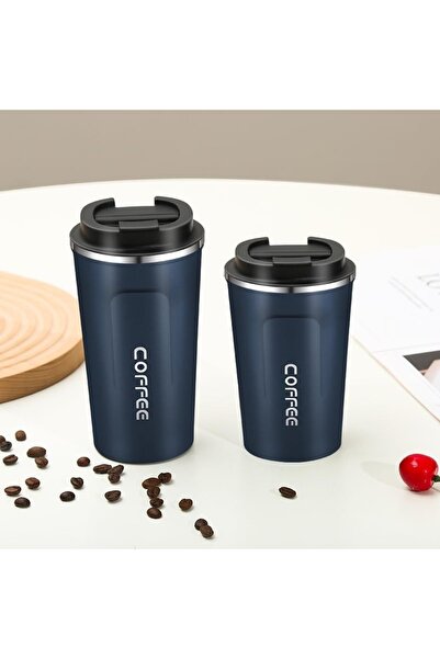 Primo Plus 380ml Stainless Steel Insulated Coffee Mug Black/blue