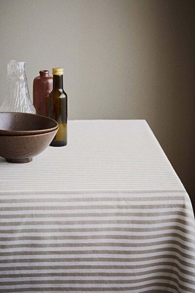 H&M Striped cotton tablecloth