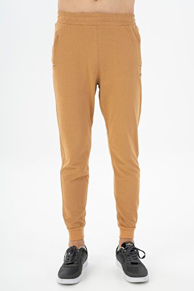 MARATON Regular Men's Ribbed Leg Dark Beige Sweatpants