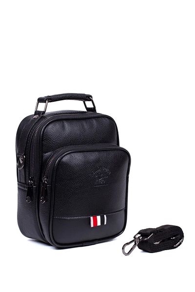 Torz Men's Black Faux Leather Bag Stylish Daily Hand and Shoulder Bag Style Travel Bag
