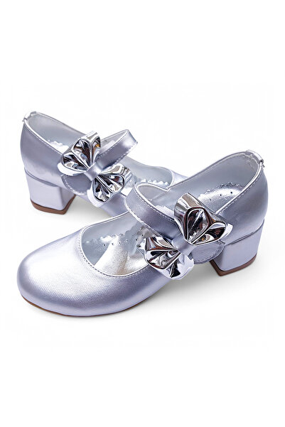 BEEBRON Pantofi ortopedici pentru fete - Seria Glossy Abiayk2401 Baby Silver