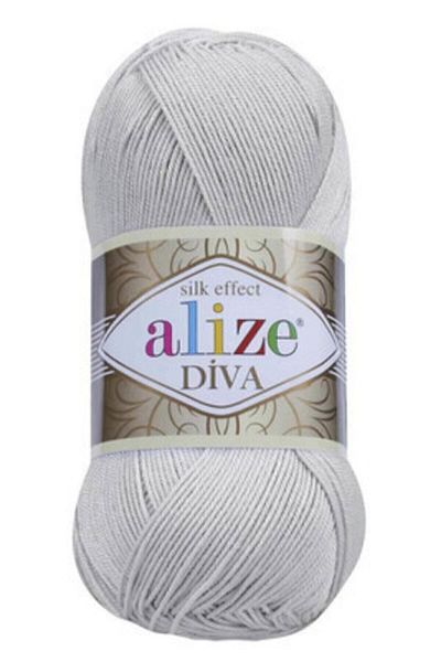 Alize Diva Mercerized Thin Thread Summer Bikini Bustier Μπλούζα Πλεκτό Σχοινί Πλεκτό Crop Μοντέλα 168 Ανοιχτό Γκρι