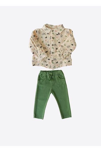 kitikate Organic Lagos 2-Piece Green Set