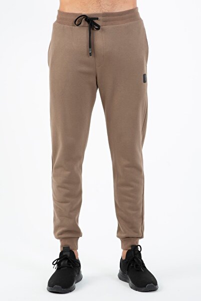 MARATON بنطلون رياضي رجالي عادي بقصة ضيقة من الكاكاو
