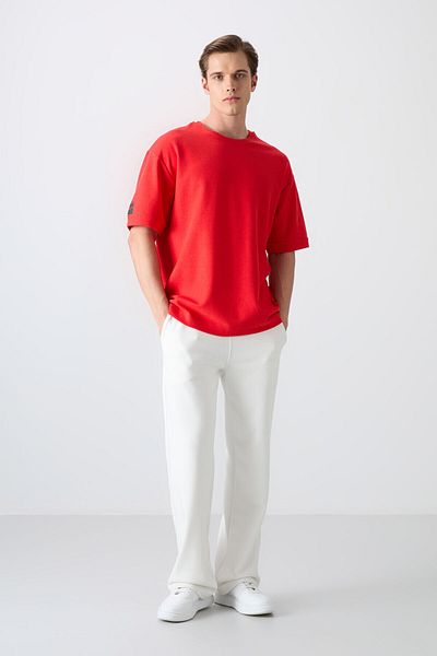TOMMY LIFE Ανδρικό μπλουζάκι Fiesta Cotton Thick Surface Texture Oversize Fit Basic - 88339
