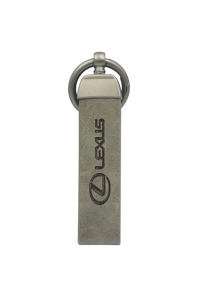 Lexus Car Keychain - PU Leather, Gray, Universal Fit