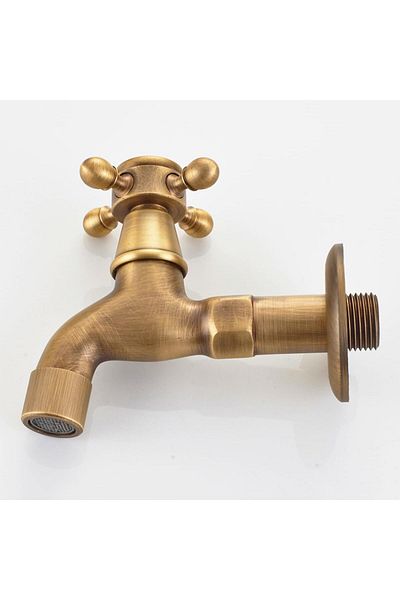 COOYA Wall Mount Faucet, Single Lever Cold Water, Water Tap for Toilet, Wash Basin, Kitchen(Gold)