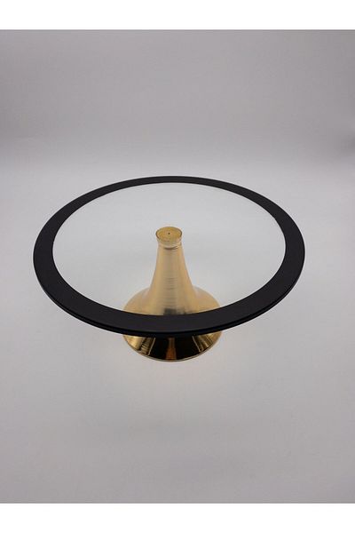 Fiyakalı Ürünler Atölyesi Black Round Cake Stand, Cake and Cookie Presentation Stand, Dowry Box, Gift, Cake Plate