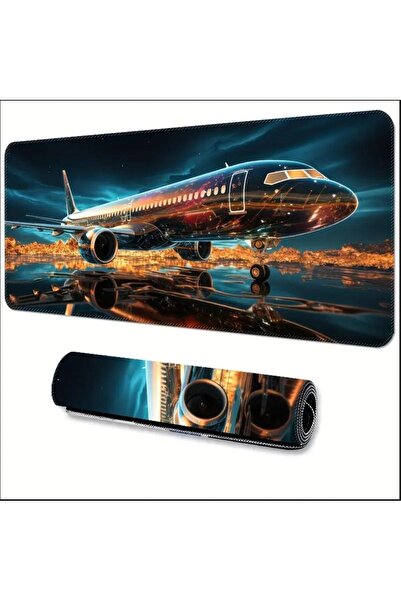 sgeteknoloji 70X30 سم 3D BOEING AIRPLANE تحت عنوان عدم الانزلاق قاعدة سرعة سطح الألعاب لوحة ماوس الألعاب