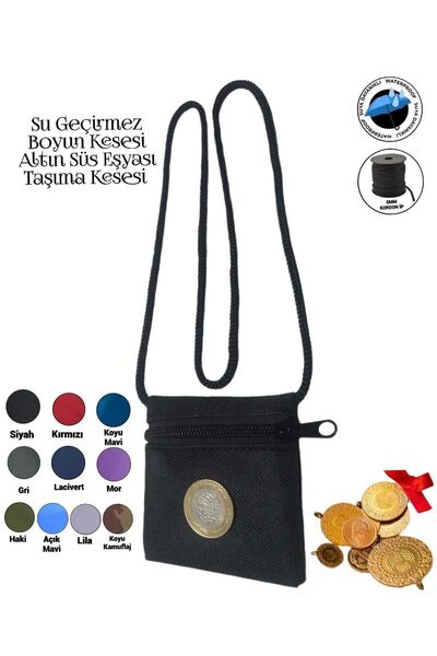 SEVBAGS Altın Ve Süs Eşyası Taşımak Için Boyun Kesesi Küçük Kese