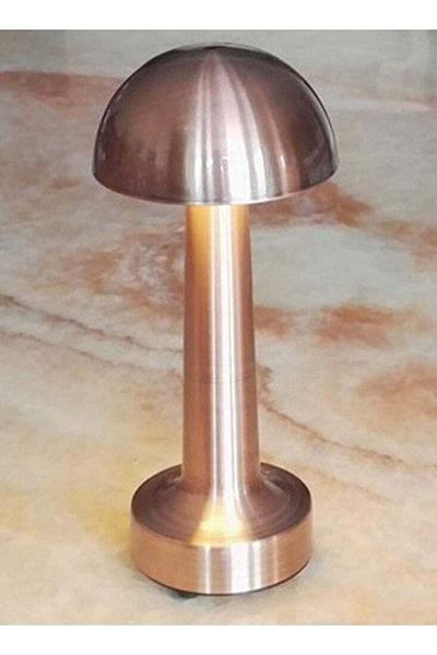 COOYA Cordless Mushroom Table Lamp, Portable, USB Charging, 3 Colors Adjustable, Touch Control(Gold)