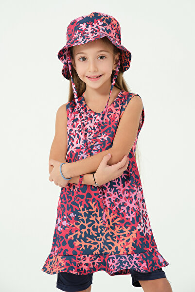 ALFASA Παιδικό μαγιό με κοραλί καπέλο μηδενικό μανίκι