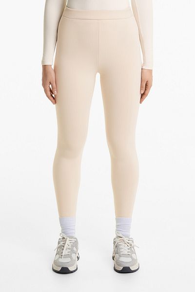 Oysho Super-extra-warm seamless 70cm high-rise ankle-length leggings
