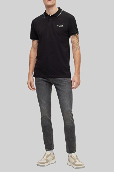 BOSS Streç Pamuklu Slim Fit Normal Bel Dar Paça Jeans Erkek Kot Pantolon 50488431 027